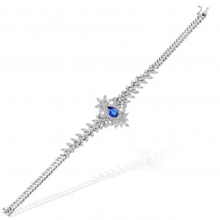 4.87 ct. Pırlanta Safir Bileklik